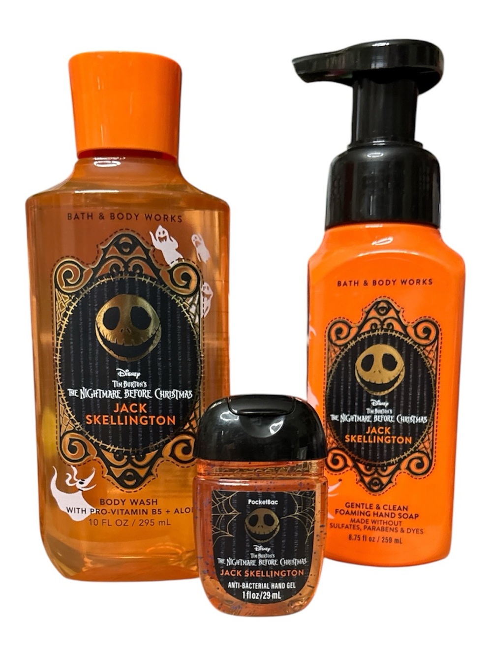 Bath & Body Works Jack Skellington Kids 3 pc Bath Set